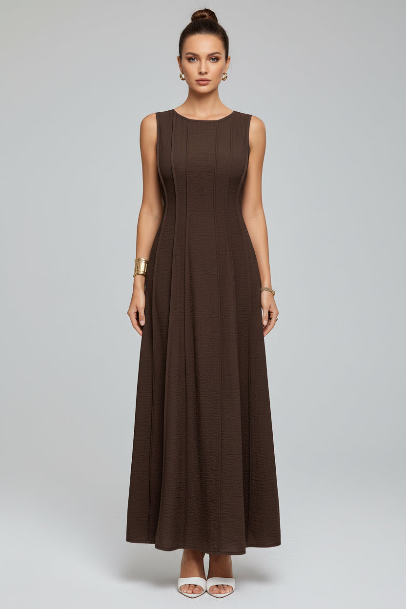 Women’s Sleeveless Pleated Maxi Dress