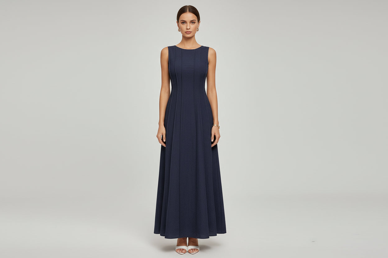 Women’s Sleeveless Pleated Maxi Dress
