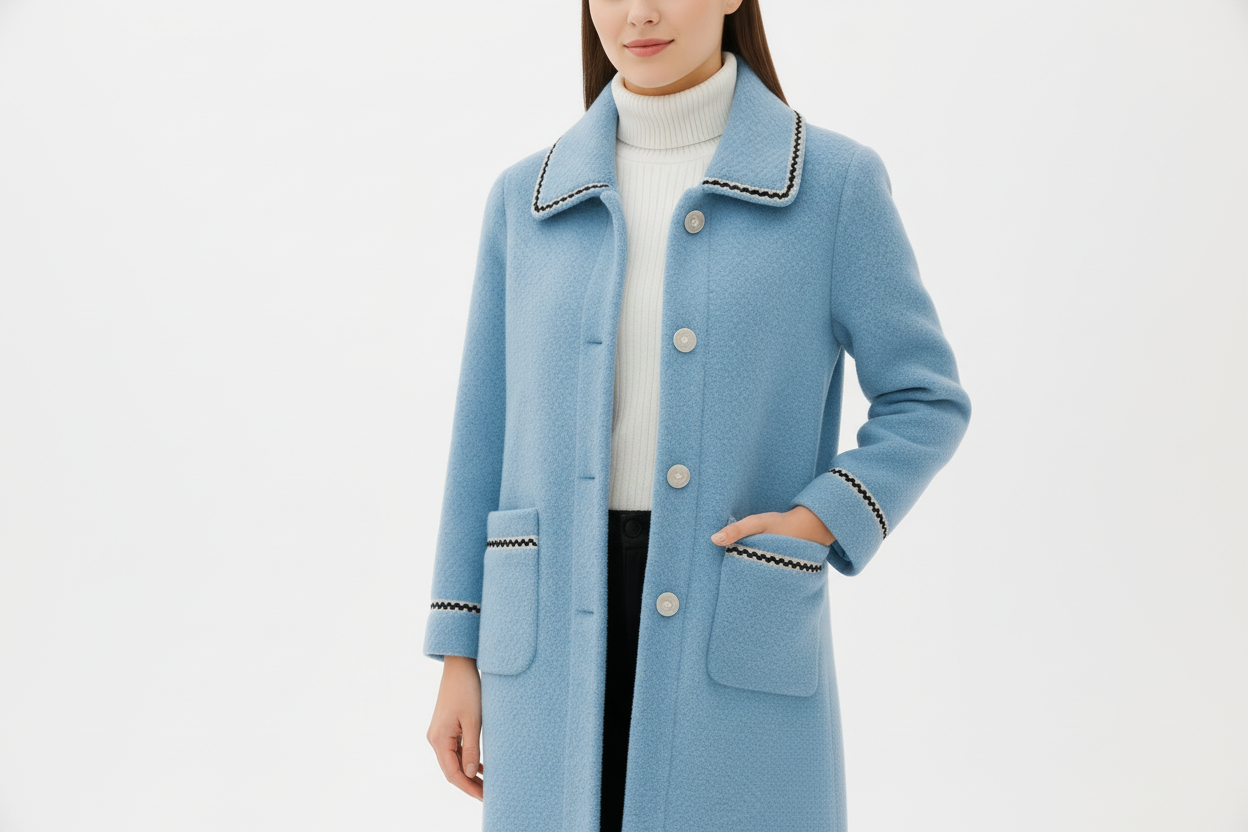 Women's Soft Straight Mid-length Mink Fleece Coat