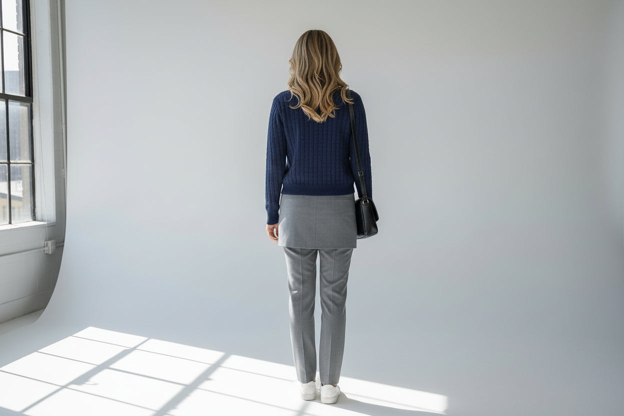 Women’s Solid Color Knit Cardigan Slim Fit Sweater