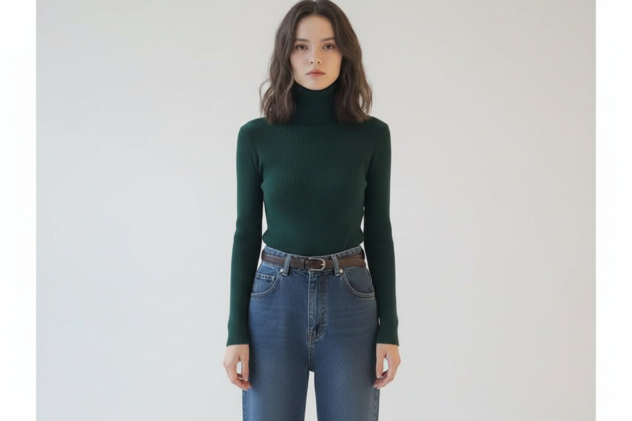 Women’s Solid Color Turtleneck Sweater