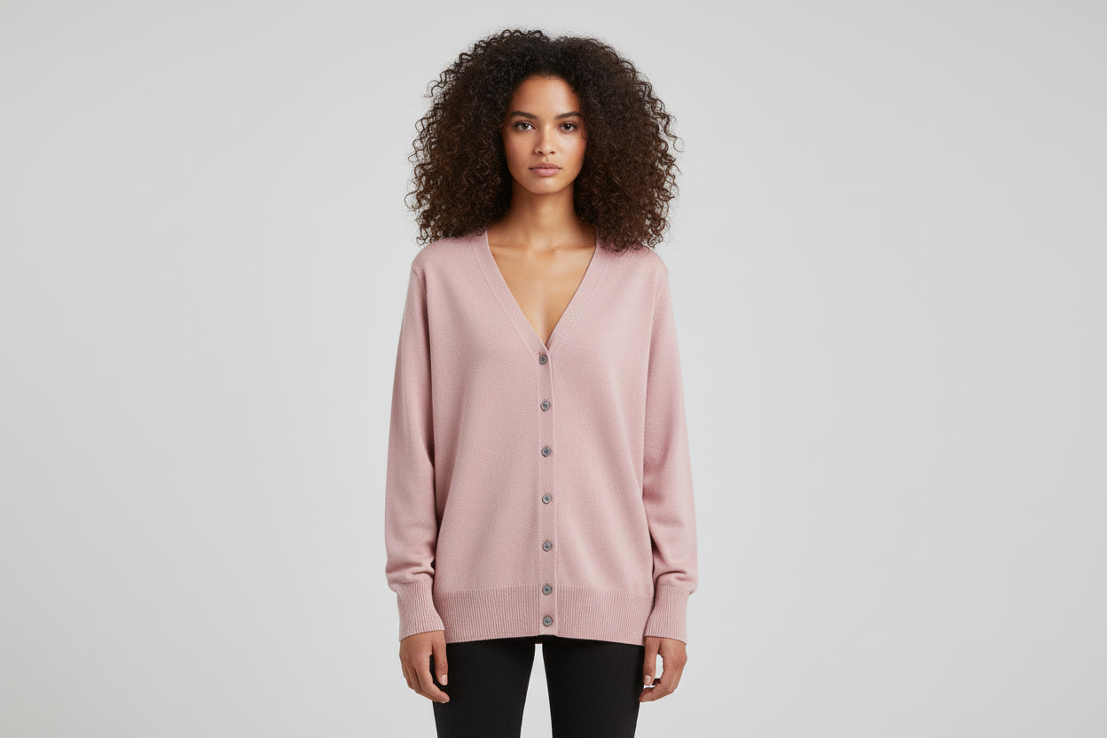 Women’s V-Neck Long Sleeve  Knit Cardigan Sweater