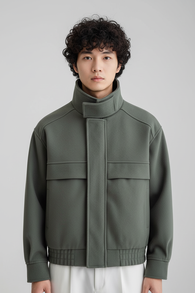 Sage green jacket - cropped