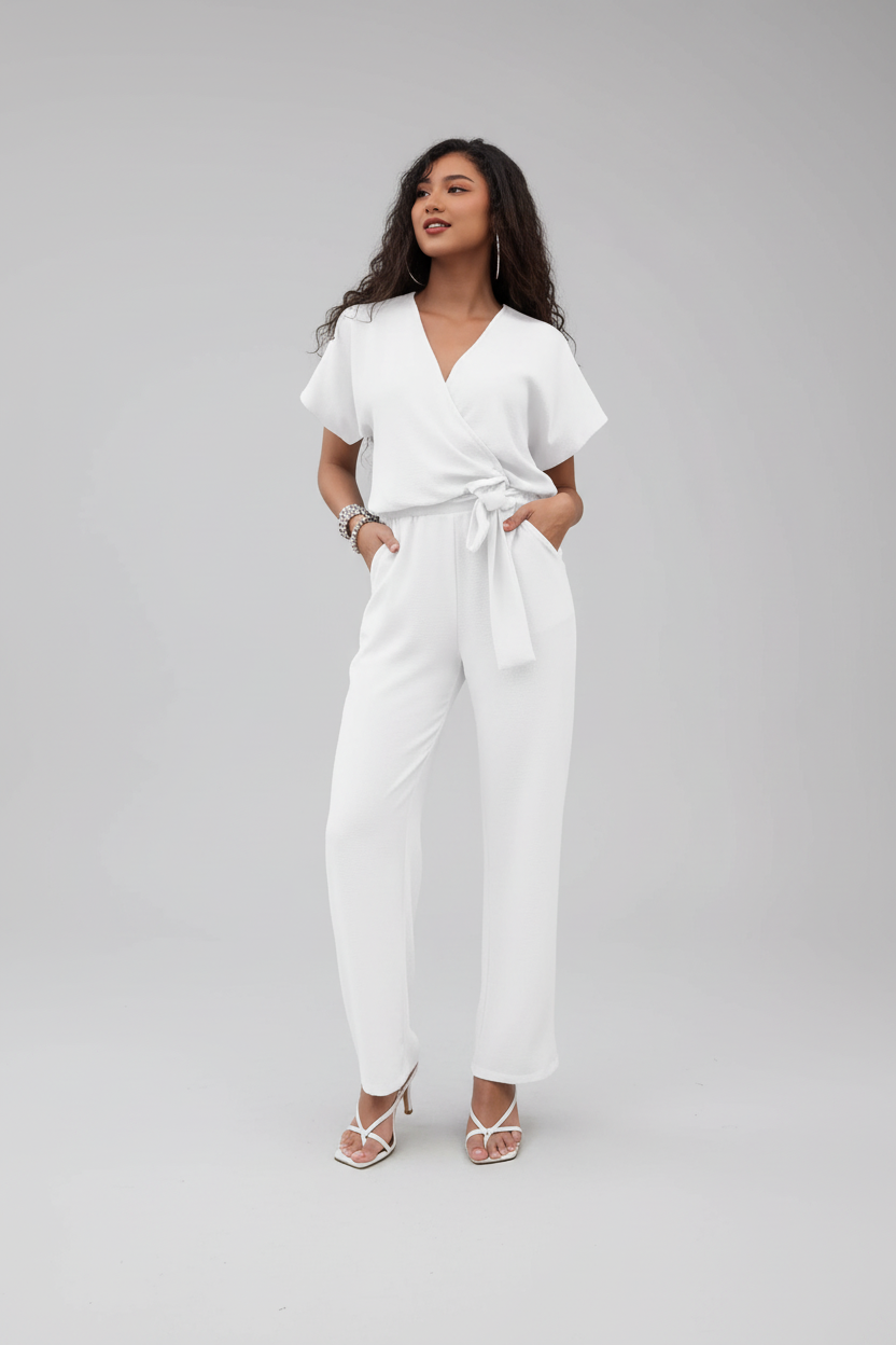 White two-piece set - full body front